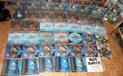 Ein Teil seiner Iron Maiden LPs