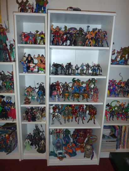 Actionspielzeug soweit das Auge reicht