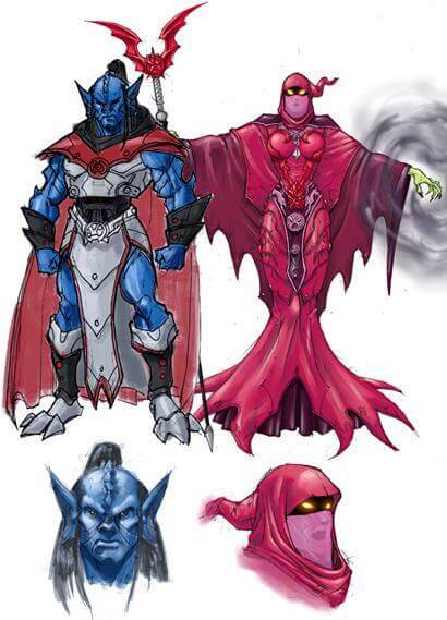 Hordak in seiner ursprnglichen Gestalt, und Shadow Weaver