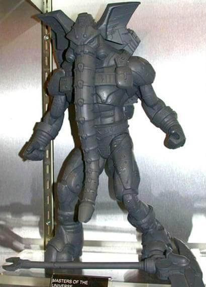 Unbemalter Prototyp der Actionfigur