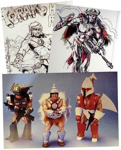 Ideen, Skizzen und Namen vor "unserem" He-Man, 1976-1981.