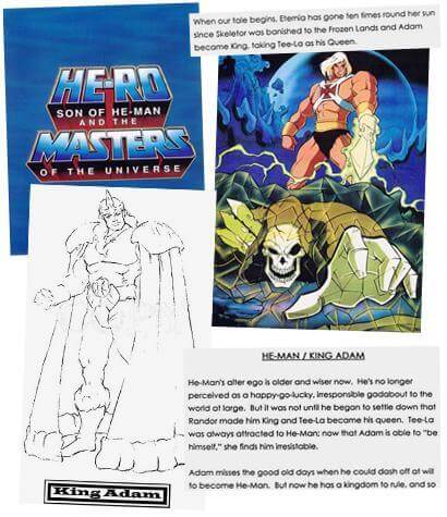 Lou Scheimer Productions nie realisierter "Son of He-Man" Vorschlag von 1996.