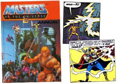 Verwandeln wie Marvels Thor, im UK Annual von 1984.