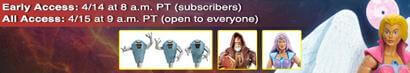 April-Sale-Banner auf MattyCollector.com