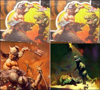 Die Galaxy Warriors bedienten sich gern beim Fantasy Knstler Frank Frazetta