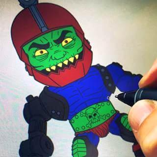 Trap Jaw Action Vinyl Zeichnung