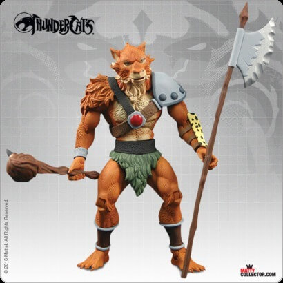 Jackalman kommt mit Keule, basierend auf der LJN-Figur von 1985, und Kampfaxt.
