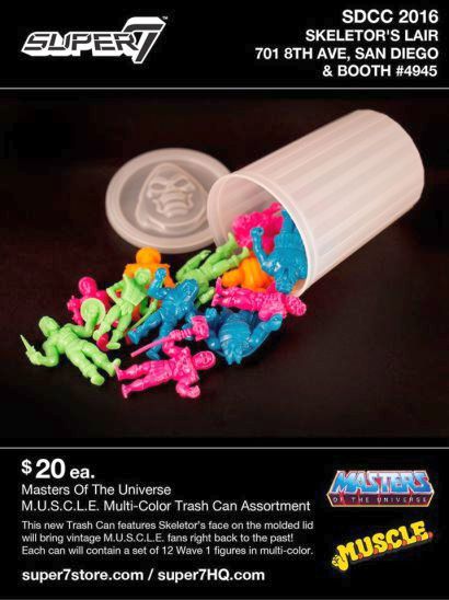 Bunte M.O.T.U.S.C.L.E.-Figuren von Super7