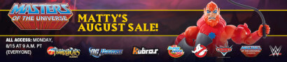 MattyCollector-Banner fr den August-Verkauf 2016