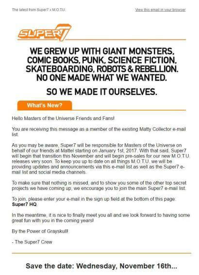 Screenshot des Super7-Newsletters