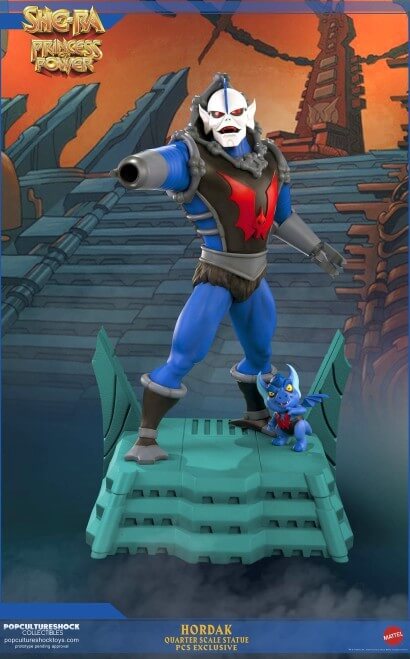 Filmation-Hordak von Pop Culture Shock Collectibles (EX-Version mit Klauenarm und Imp)
