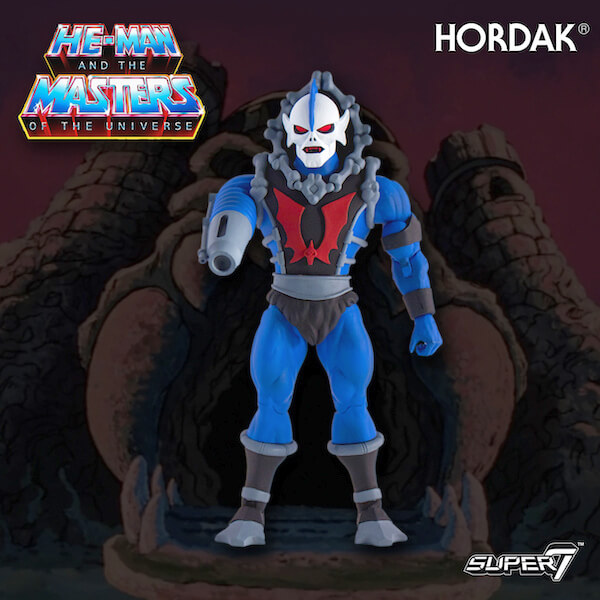Filmation Hordak kommt mit Imp, der Imp-Truhe und einem Wechsel-Kanonenarm. 