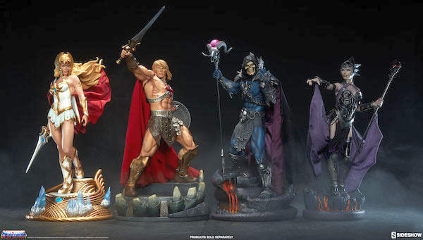 Die vier Masters of the Universe-Statuen von Sideshow