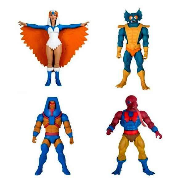 Club Grayskull Wave 2: Sorceress, Mer-Man, Man-E-Faces und Tung Lashor