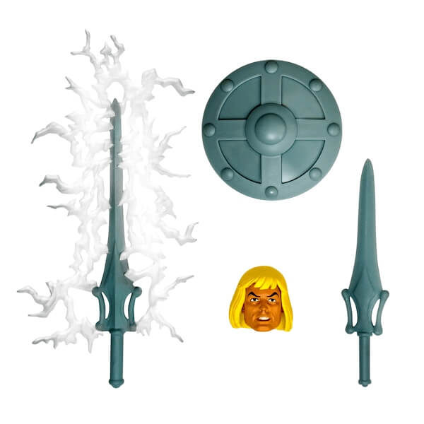 Zubehr Prince Adam: Sword of Power, Sword of Power in transformation mode, and Photanium Shield.
