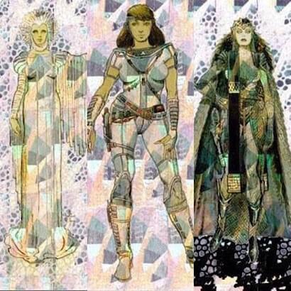Die Sorceress, Teela und Evil-Lyn im William Stout-Design