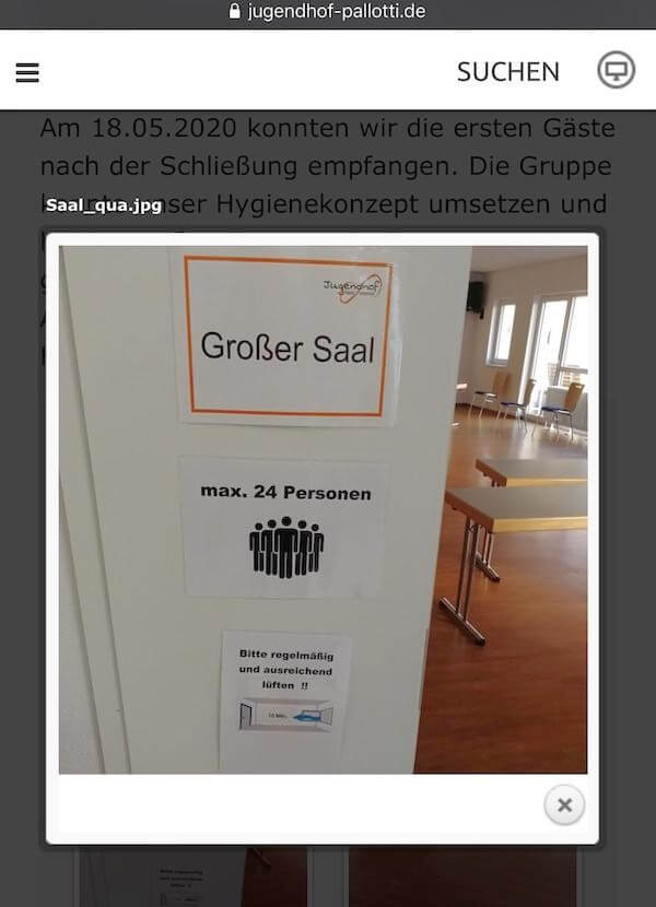 In den Hauptveranstaltungssaal drfen dieses Jahr maximal 24 Personen gleichzeitig