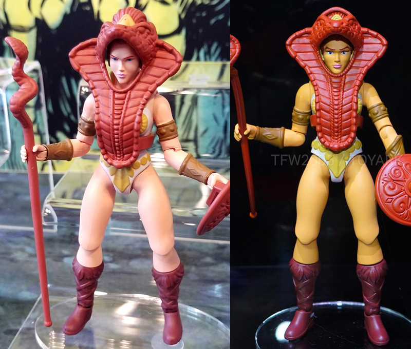 Links: Frher Teela Prototyp. Rechts: Spter Prototyp.