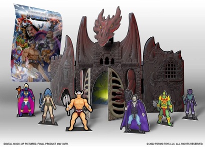 Das Early Bird Kit der Lords Of Power samt Pappaufstellern von Castle Dragonstone und den Charakteren plus Poster