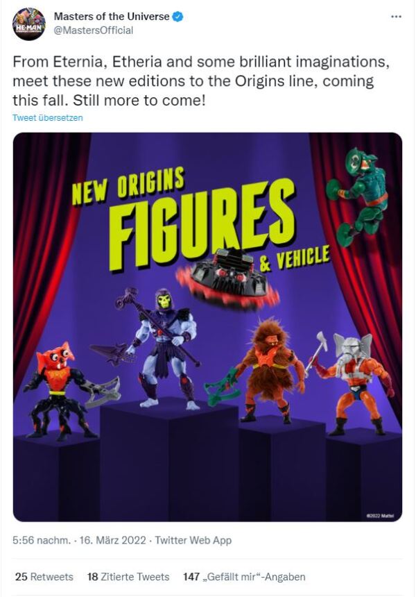 Diese Figuren samt Roton enthllte Mattel soeben ber die offiziellen MotU Social Media Accounts