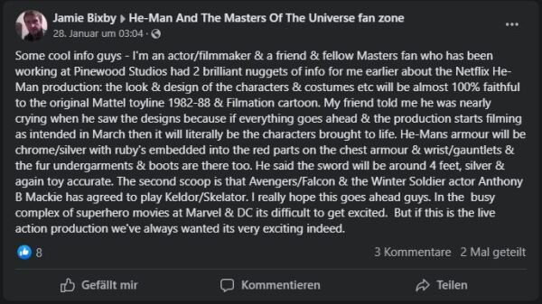 Der Originalbeitrag auf Facebook