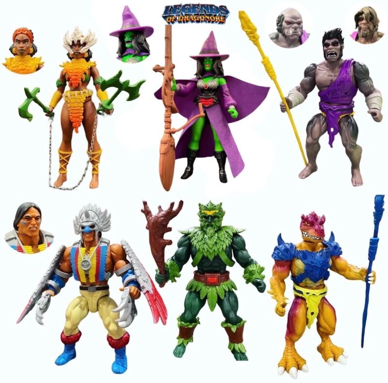 Legends of Dragonore Wave 2: Venatica, Horri-Dame, Cave Men (Army Builder), Chief Talon, Arboryous und Terrepto