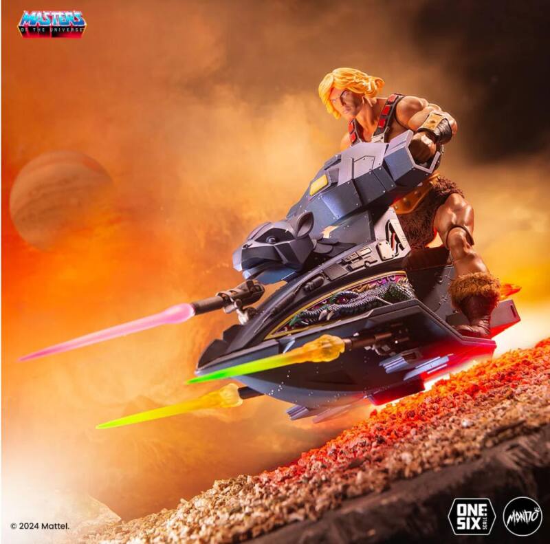 He-Man greift mit dem Sky Sled an