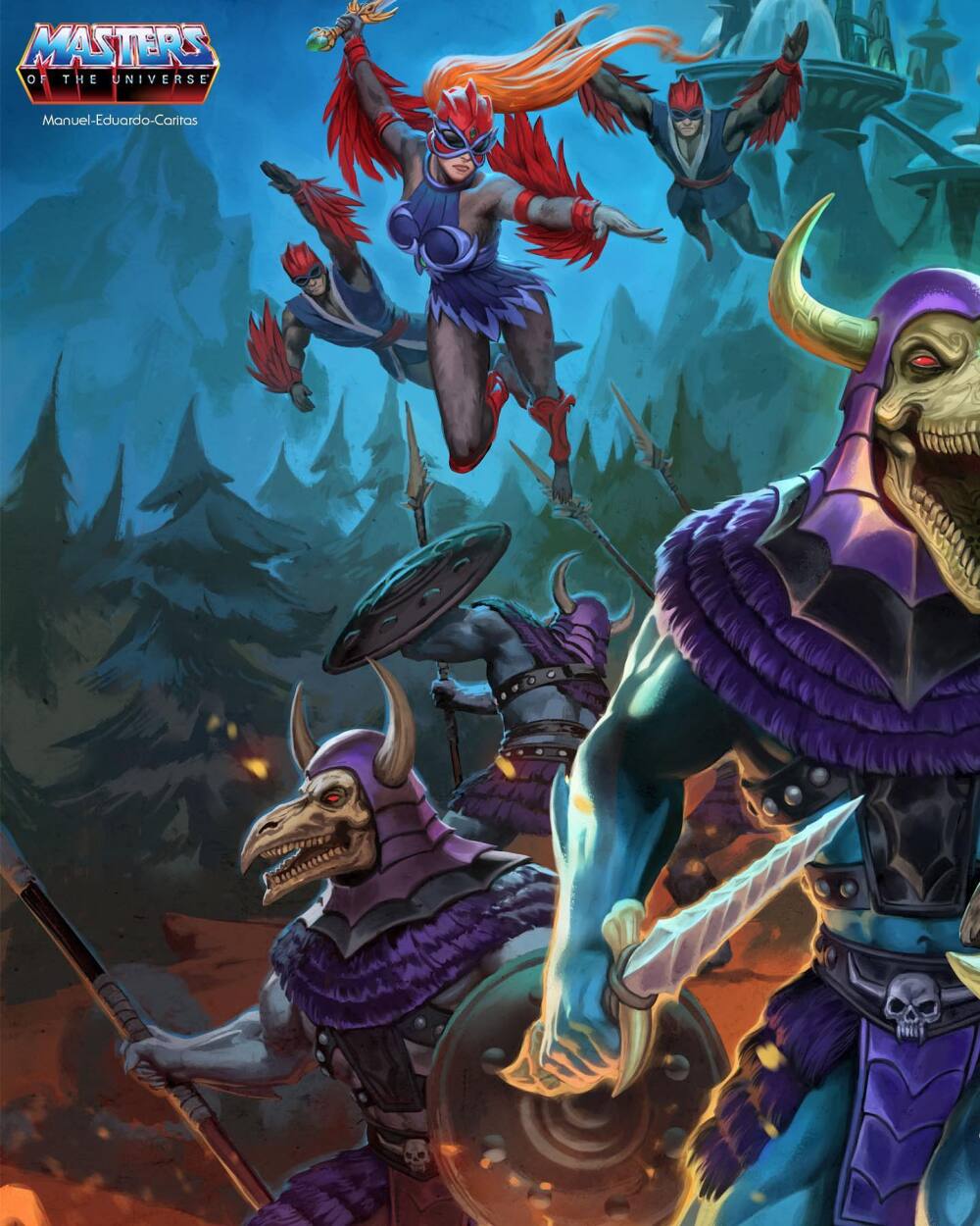 Linke Seite des Artworks von Masterverse New Eternia Skelcon