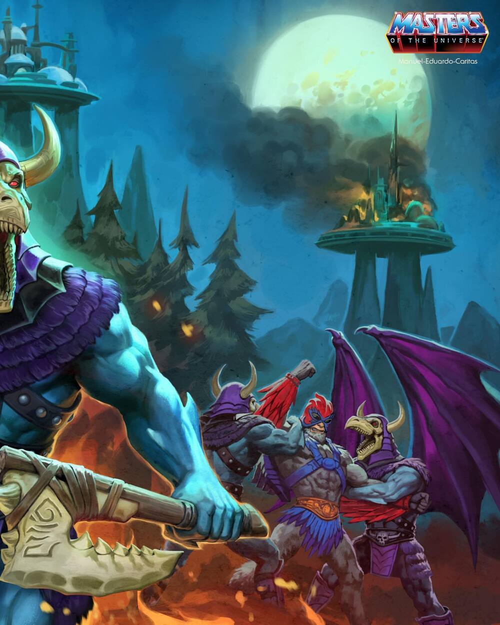 Rechte Seite des Artworks von Masterverse New Eternia Skelcon