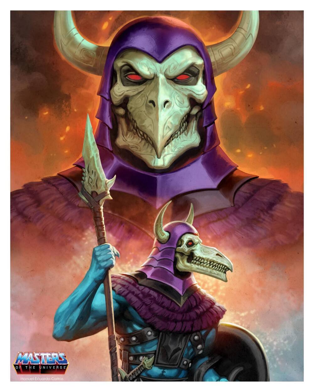Detail aus dem Seitenartwork von Masterverse New Eternia Skelcon