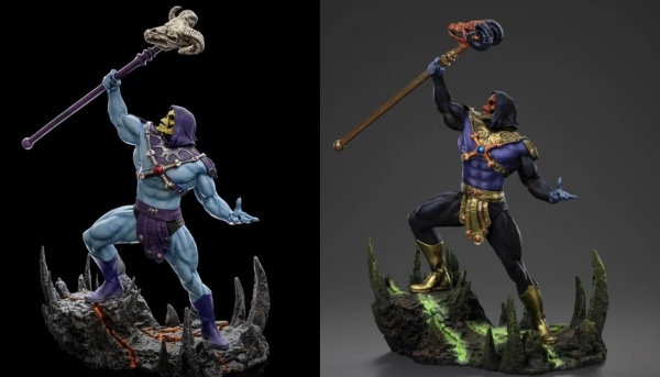 Vergleich von regulrer und Repaint-Statue