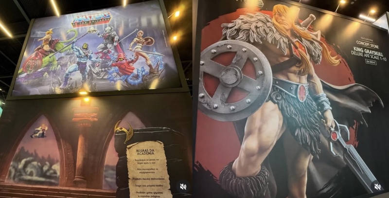 canaldosrosmineiros auf Instagram - Iron Studios MotU-Promoplakate von der CCXP 2024