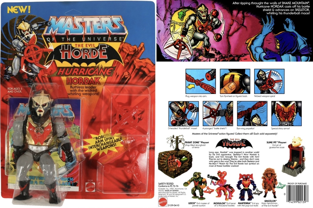 Vintage Hurricane Hordak (Symbolbild) - Vorderseite: PlanetEternia Lexikon | Rckseite: Battle Ram Blog