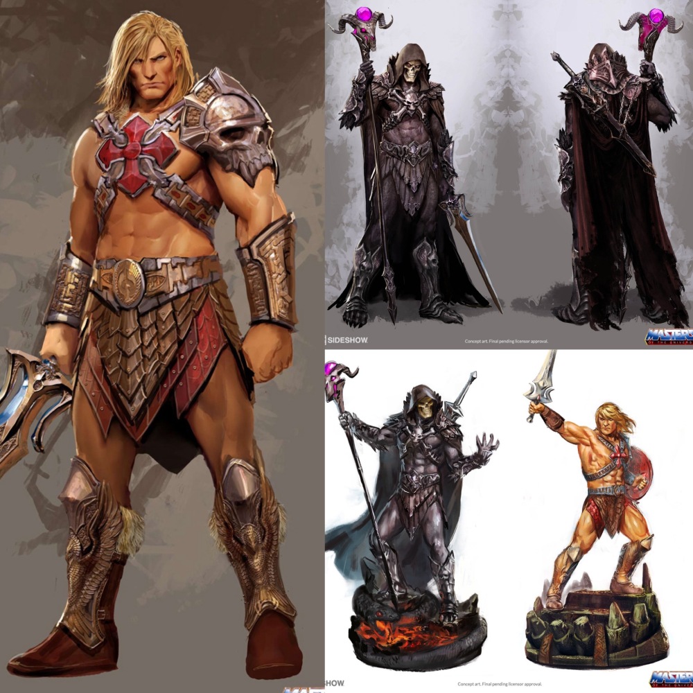 Entwicklung der Design-Konzepte f�r He-Man und Skeletor