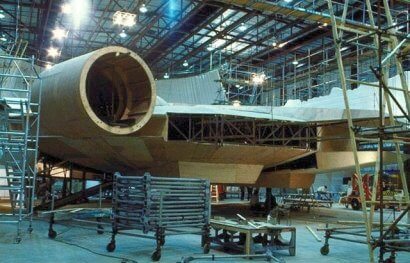Die Millennium Falcon im Aufbau