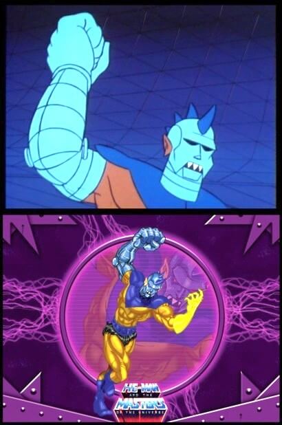 Oben: Strongarm classic, unten: Strongarm Fanart